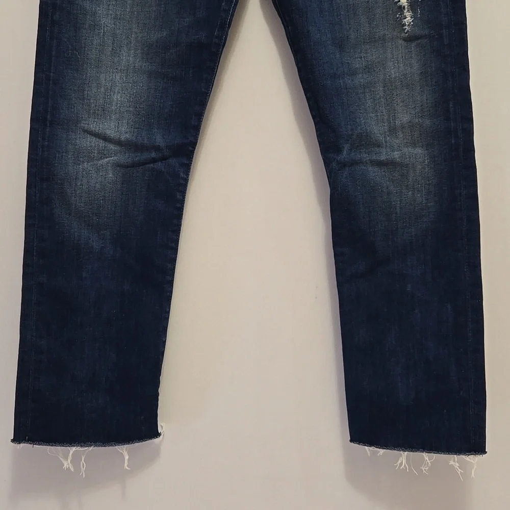 Mother Double Fray Vagabond‎ Jeans in Take The Edge Off Size 30 Distressed USA